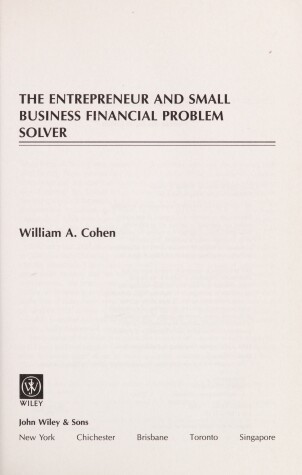 Book cover for The Entrepreneur and Small Business Financial Problem Solver