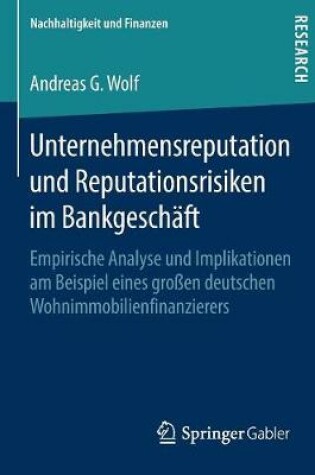 Cover of Unternehmensreputation und Reputationsrisiken im Bankgeschäft