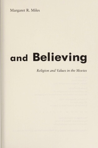 Cover of Seeing and Believing