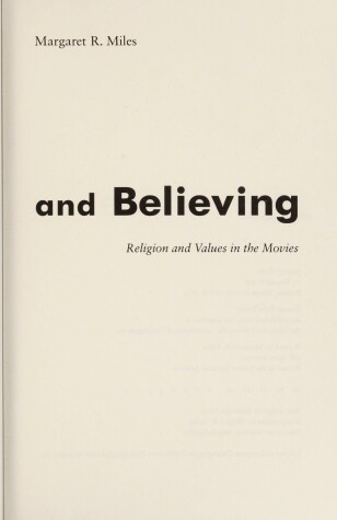 Book cover for Seeing and Believing