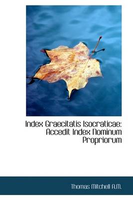 Book cover for Index Graecitatis Isocraticae