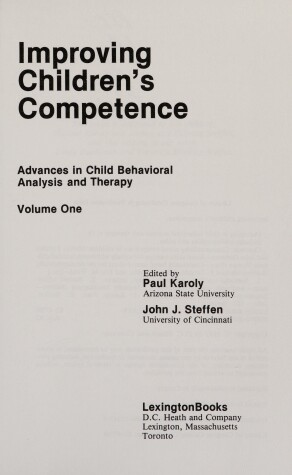 Cover of Advances in Child Behavioural Analysis and Therapy