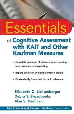 Book cover for Essentials of Cognitive Assessment with KAIT and Other Kaufman Measures