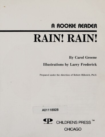 Cover of Rain! Rain!