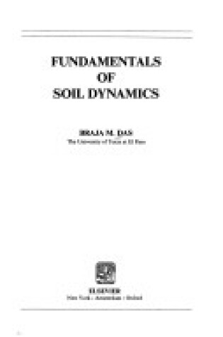 Cover of Fundamentals of Soil Dynamics