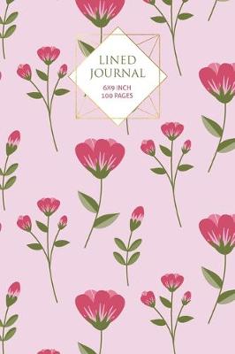 Book cover for Pink Floral Lined Journal