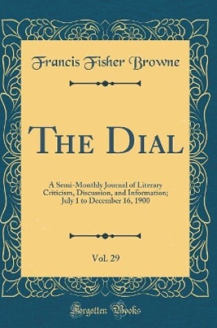 Cover of The Dial, Vol. 29