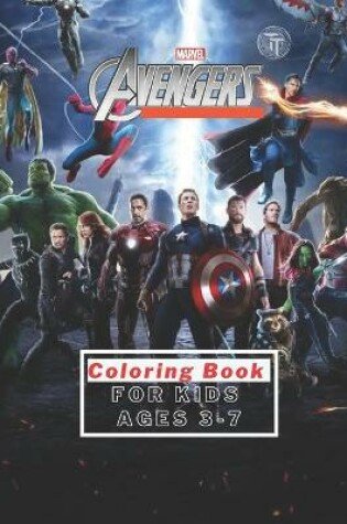 Cover of Marvel Avengers Coloring Book for kids ages 3-7