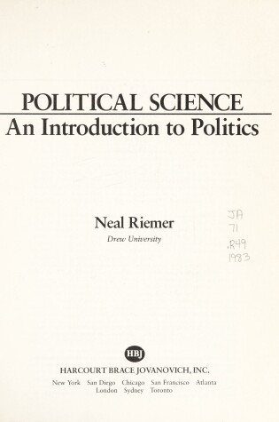 Cover of Political Science