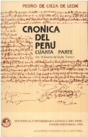 Book cover for Cronica del Peru Cuarta Parte