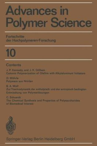 Cover of Fortschritte der Hochpolymeren-Forschung