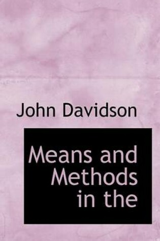 Cover of Means and Methods in the