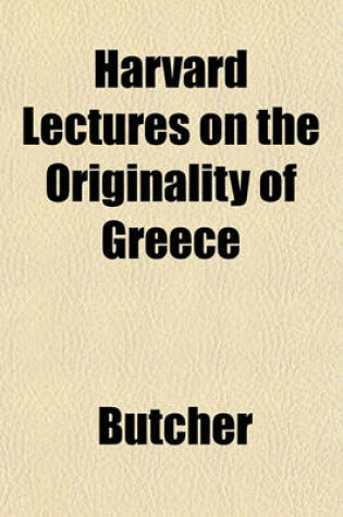 Cover of Harvard Lectures on the Originality of Greece