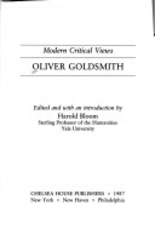 Cover of Oliver Goldsmith