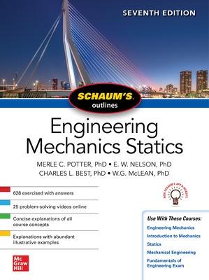 Book cover for Schaum's Outline of Engineering Mechanics: Statics, Seventh Edition