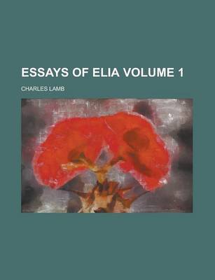 Book cover for Essays of Elia (1888)
