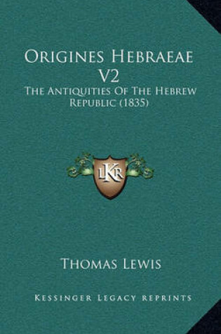 Cover of Origines Hebraeae V2