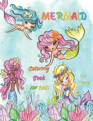 Book cover for Mermaid Coloring Book for Kids 4-8 Years