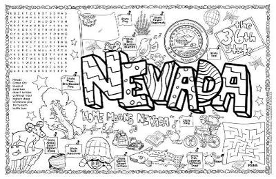 Cover of Nevada Symbols & Facts Funsheet - Pack of 30