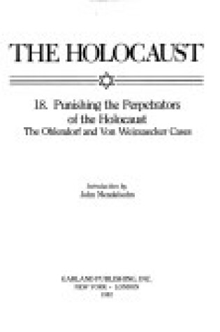Cover of Punishing Perpetrators Ohlendo