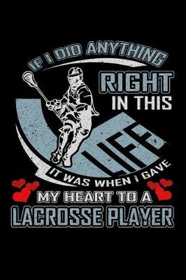 Book cover for If I Did Anything Right in This Life It Was When I Gave My Heart to a Lacrosse Player