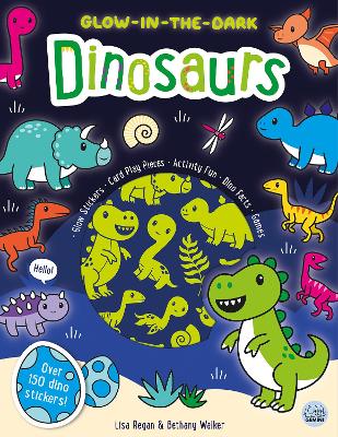 Book cover for Glow-in-the-Dark Dinosaurs Sticker Activity Book