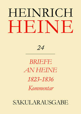 Book cover for Briefe an Heine 1823-1836: Kommentar