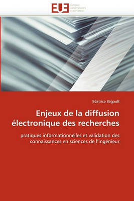 Cover of Enjeux de la Diffusion  lectronique Des Recherches