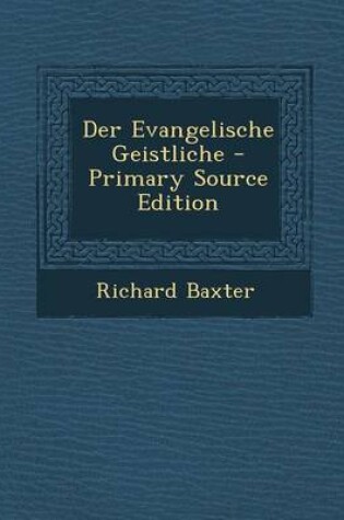 Cover of Der Evangelische Geistliche - Primary Source Edition