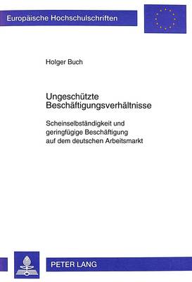 Cover of Ungeschuetzte Beschaeftigungsverhaeltnisse