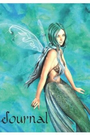 Cover of Mermaid Fairy Oversized 8.5x11, 150 Page Lined Blank Journal Notebook
