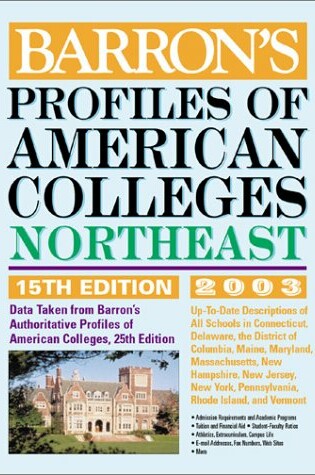 Cover of Barron's Profiles of American Colleges Northeast