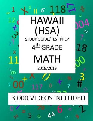 Book cover for 4th Grade HAWAII HSA, 2019 MATH, Test Prep