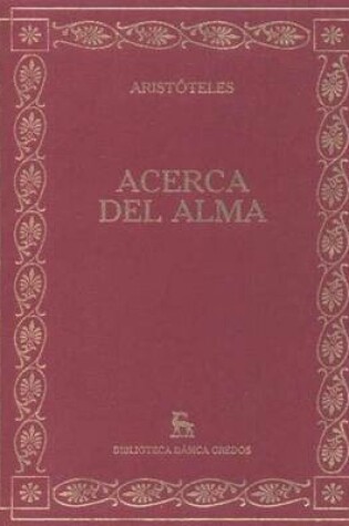 Cover of Acerca del Alma