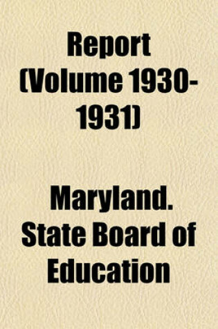 Cover of Report (Volume 1930-1931)