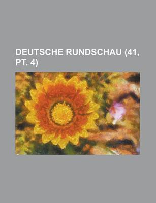 Book cover for Deutsche Rundschau (41, PT. 4)