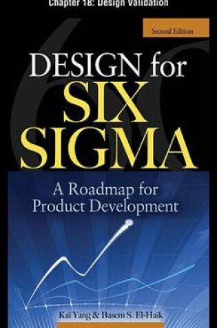 Cover of Design for Six SIGMA: Design Validation