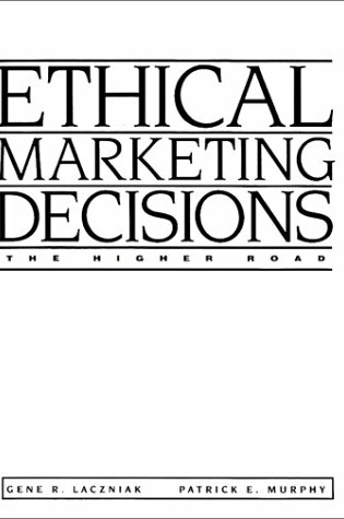 Cover of Ethical Marketing Decisions