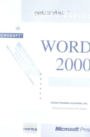 Cover of Curso Rapido de Microsoft Word 2000