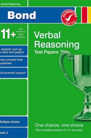 Cover of Bond 11+ Test Papers Verbal Reasoning Multiple-Choice Pack 2