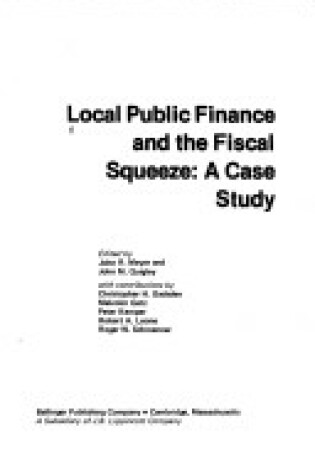 Cover of Local Public Finance and the Fiscal Squeeze