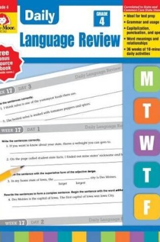 Cover of Daily Language Review Grade 4