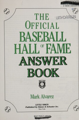 Cover of The Official Baseball Hall of Fame Answer Book