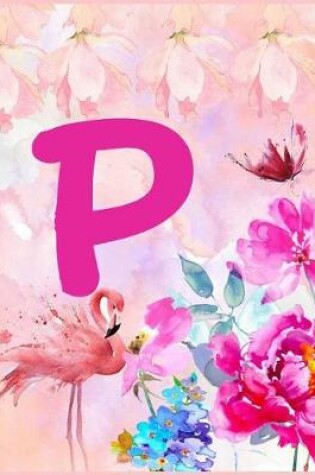 Cover of P( pink -blue floral monogram notebook )