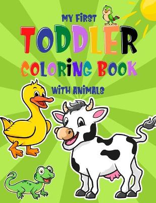Book cover for Toddler Coloring Book With Animals