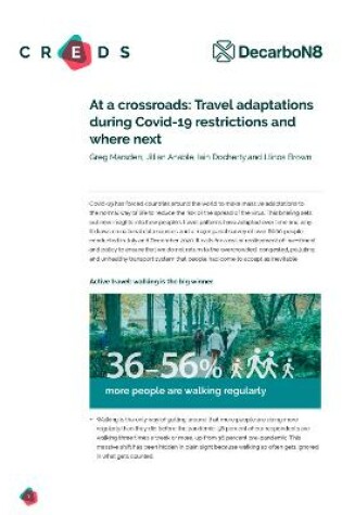 Cover of At a crossroads: Travel adaptations during Covid-19 restrictions and where next