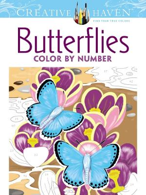 Cover of Creative Haven Butterflies Color by Number Coloring Book