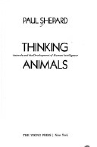 Cover of Thinking Animals