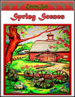 Book cover for Spring Scenes Coloring book