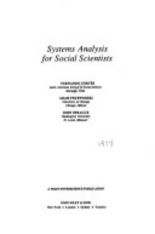 Cover of Systems Analysis for Social Scientists